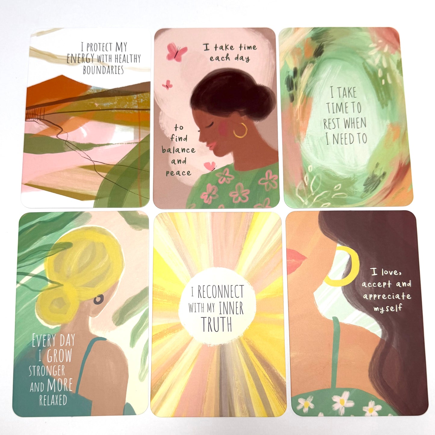 Feel the Glow Self Care Affirmation Deck