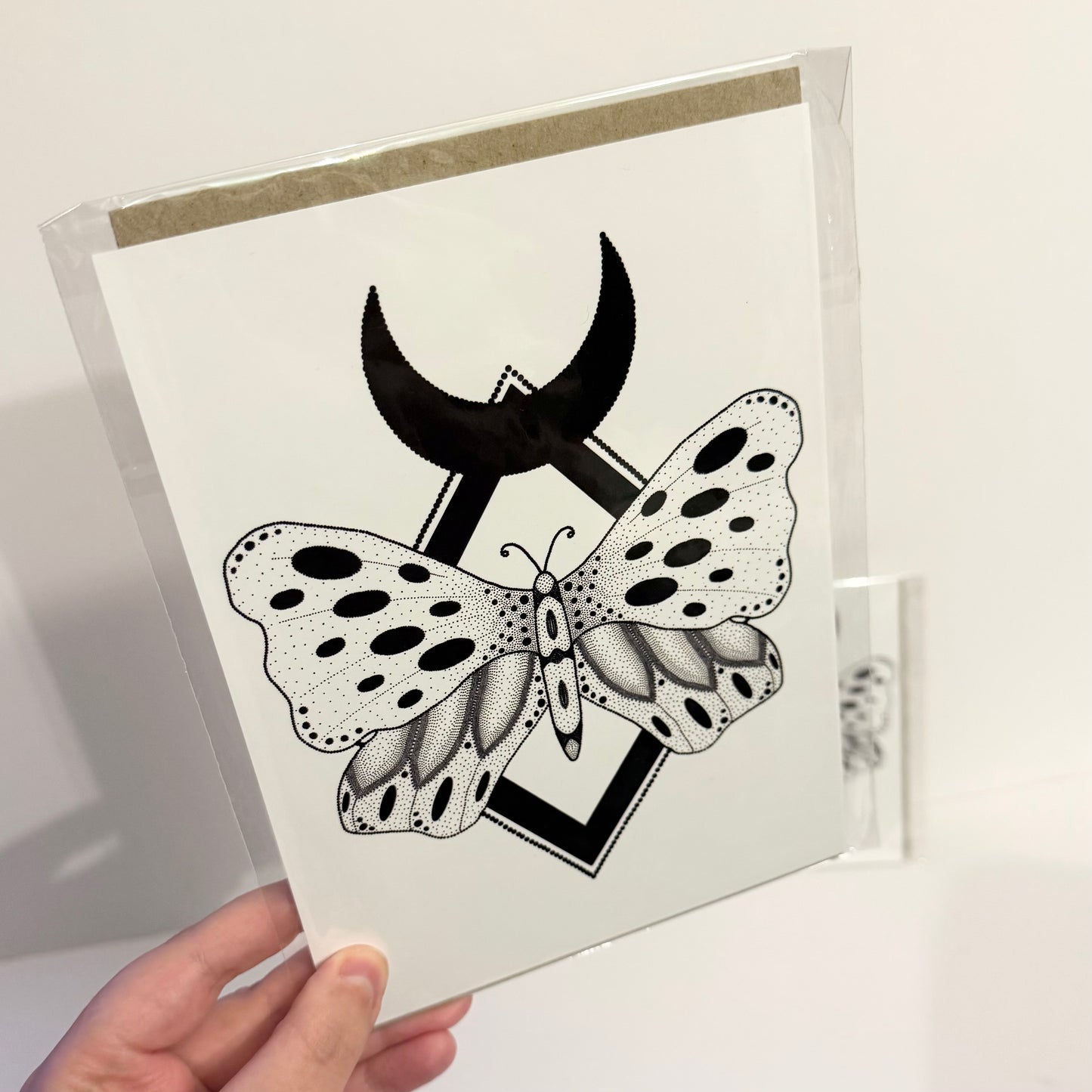 Dotwork Moth Art Print