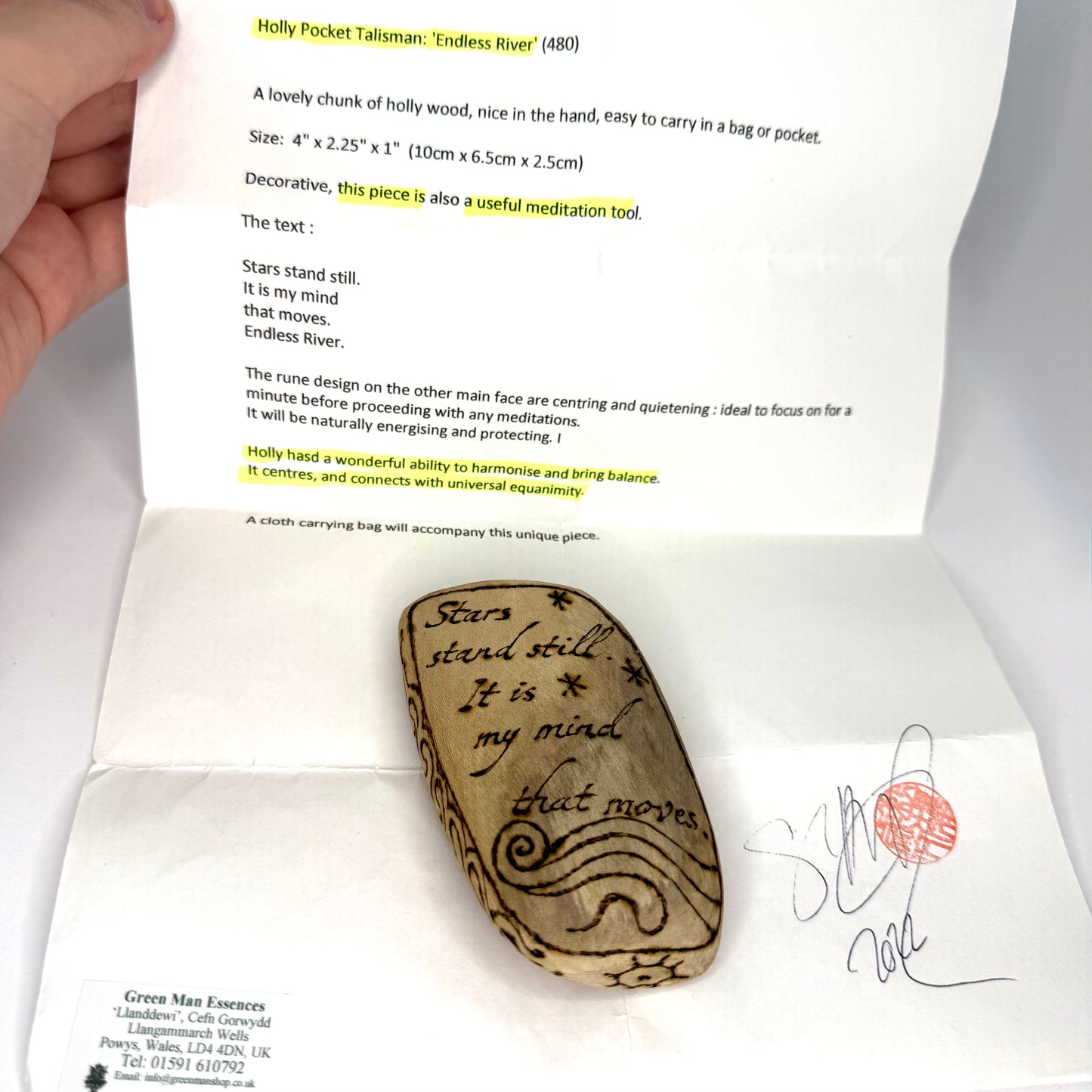 Holly Rune Pocket Talisman