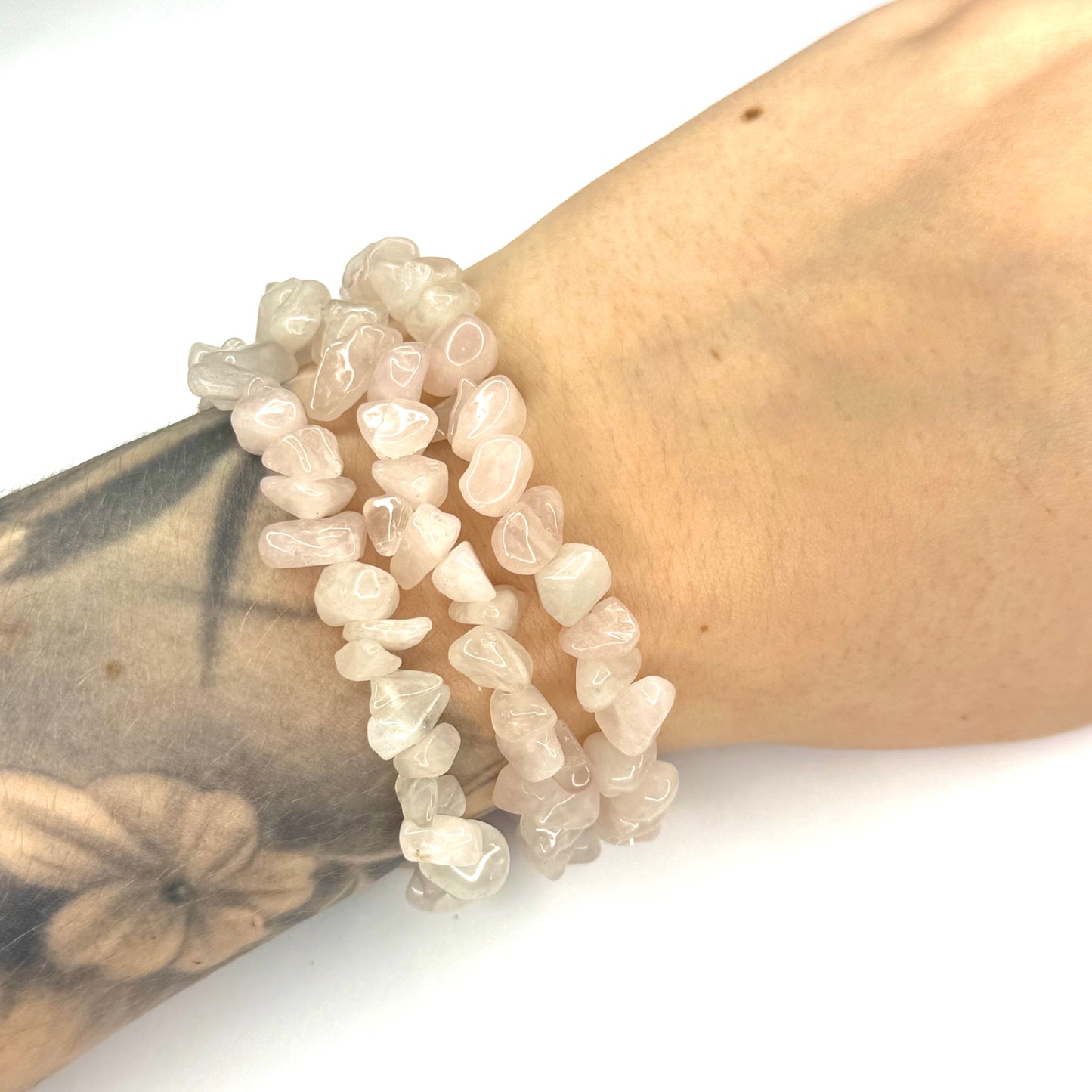 Rose Quartz Chip Bracelet