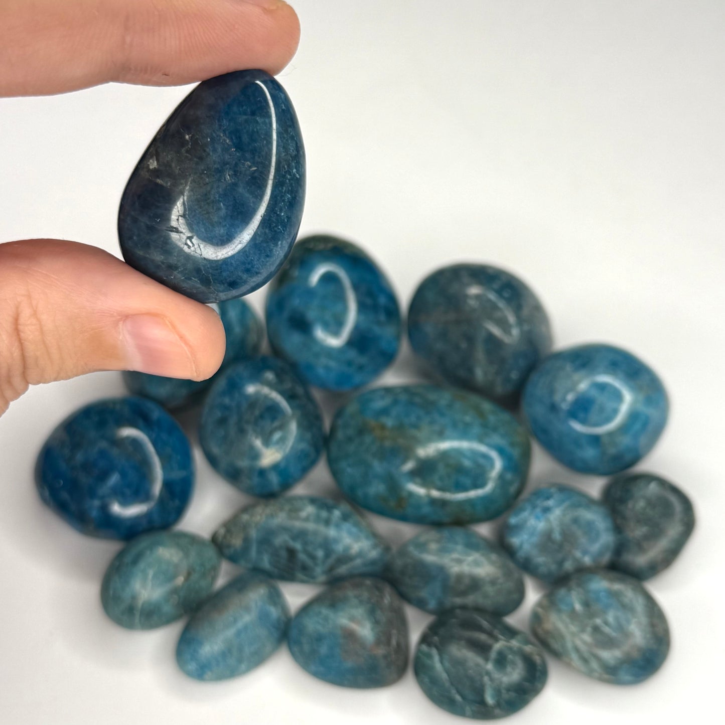 Blue Apatite Tumblestone