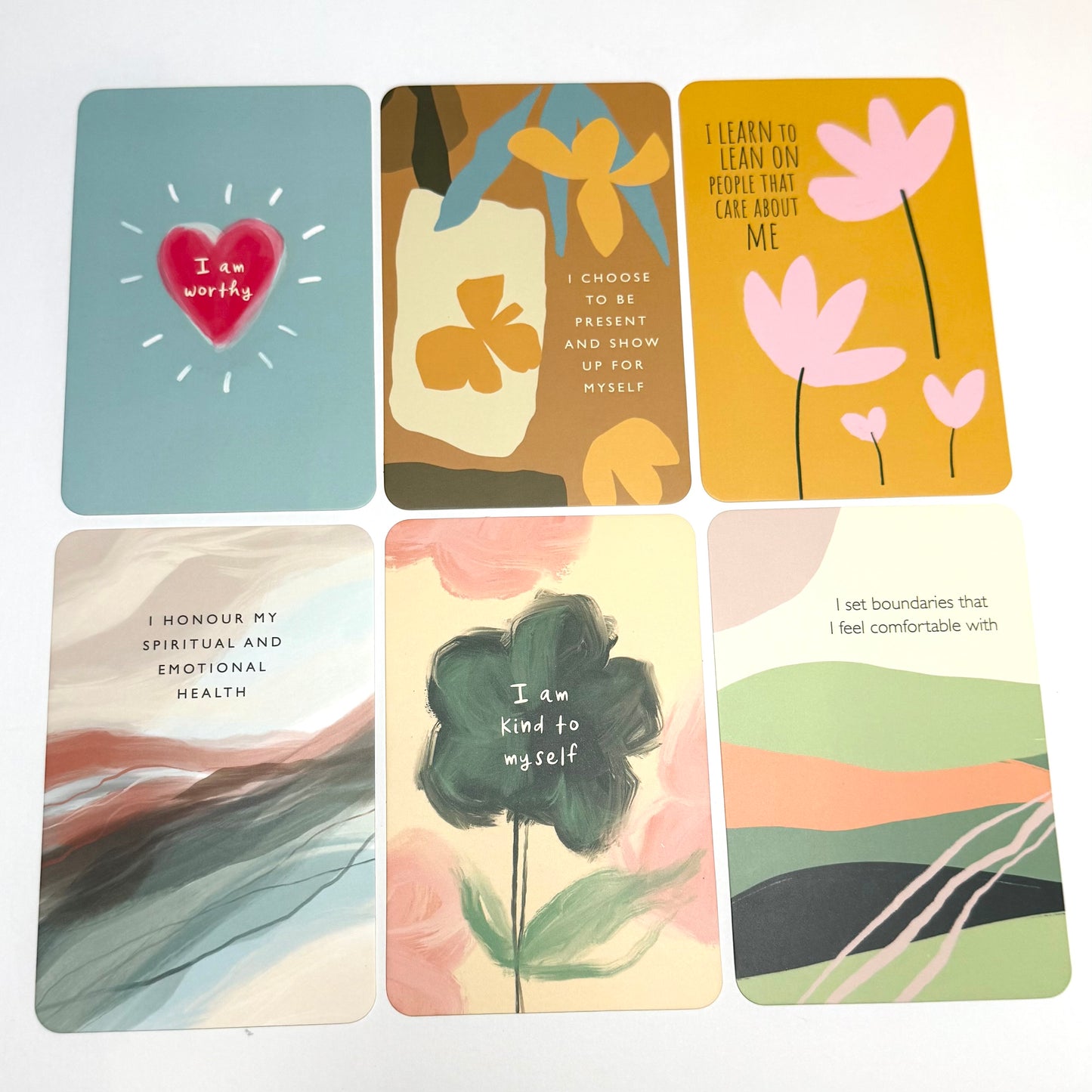 Feel the Glow Self Care Affirmation Deck