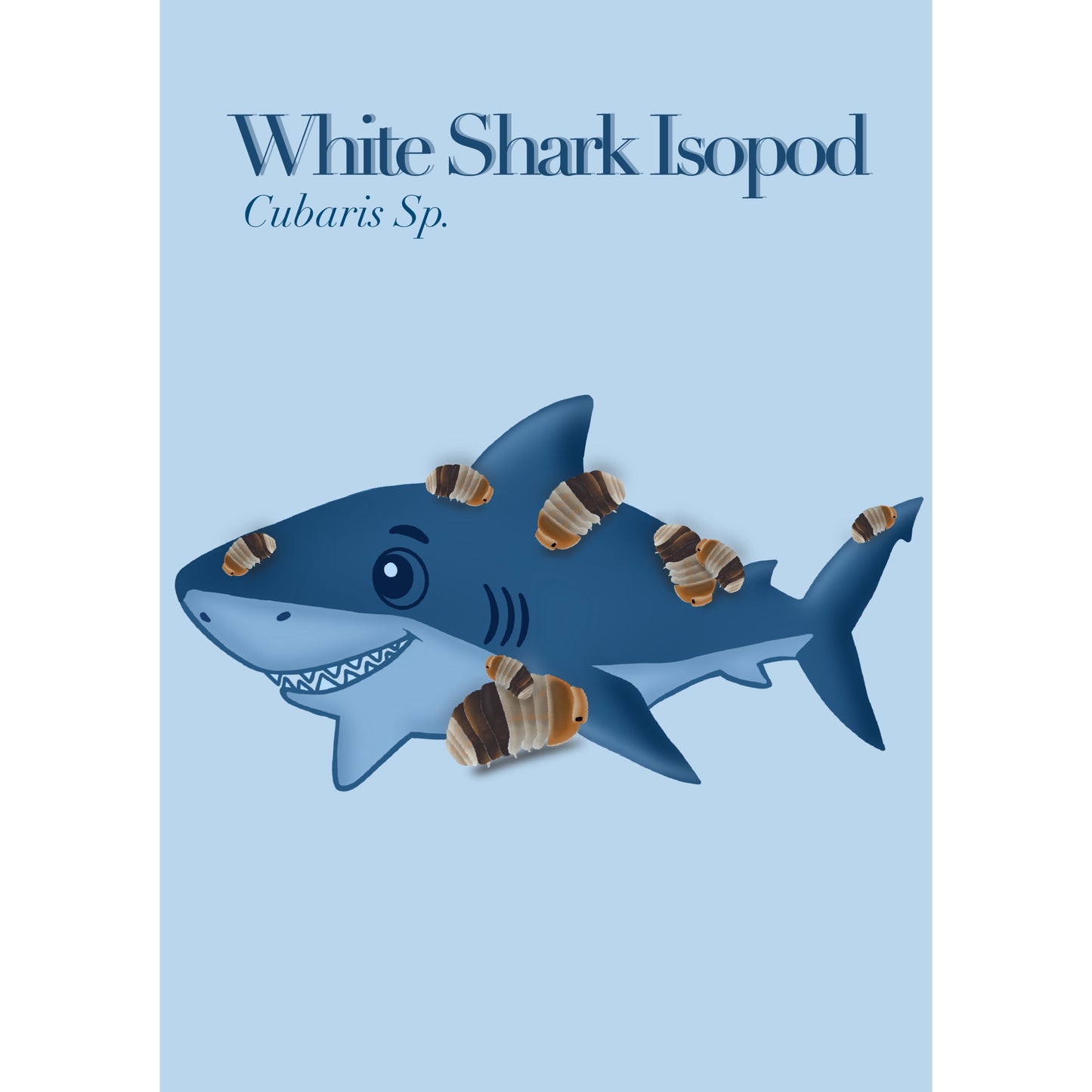 Cubaris White Shark Isopod Art Print