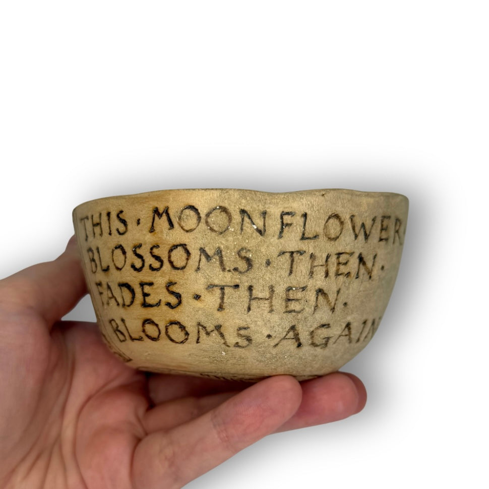Linden Meditation Rune Bowl: 'Moon Flower'