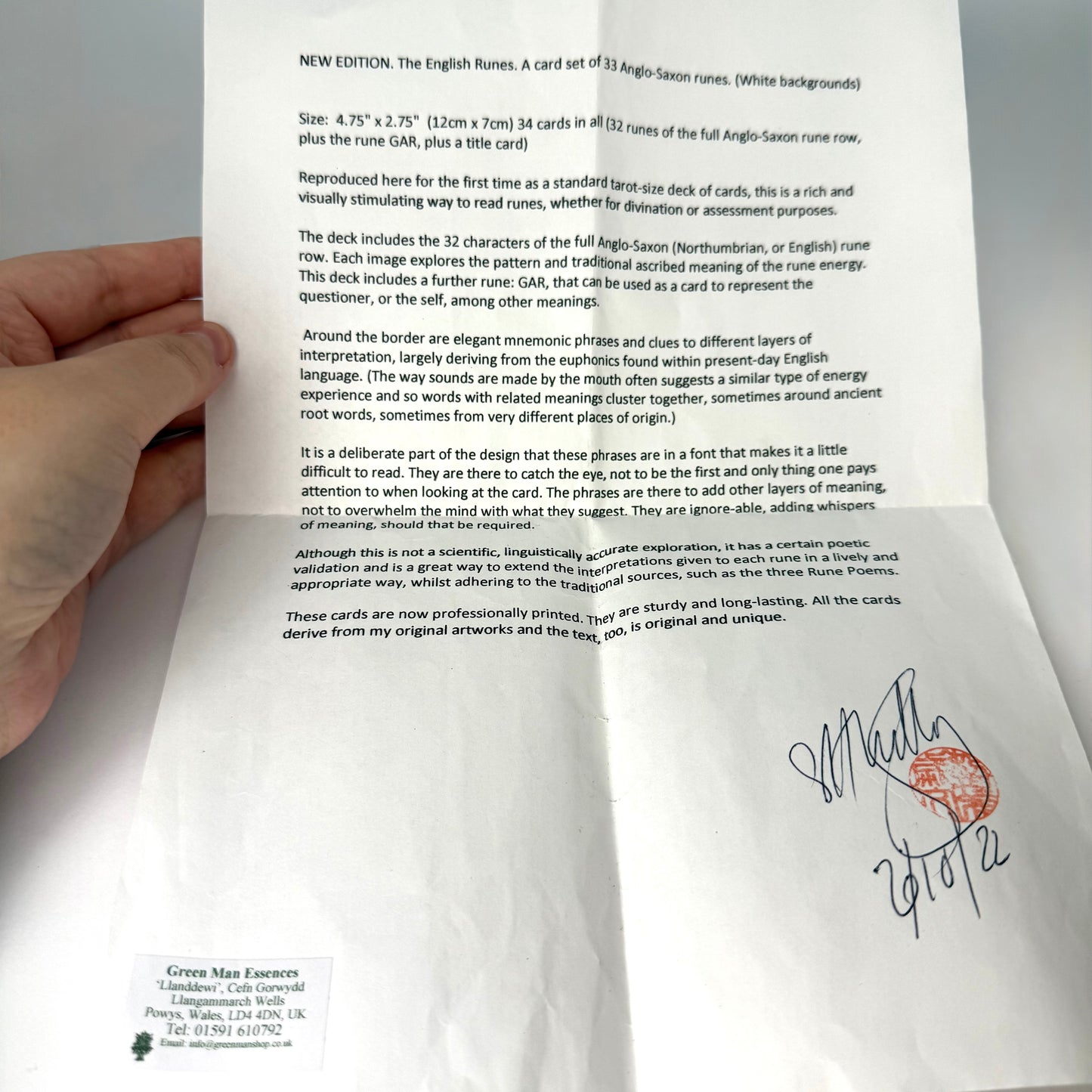 The English Runes Card Deck