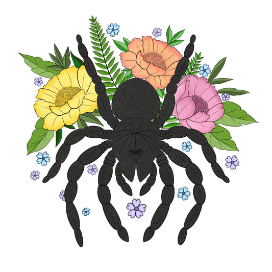 Floral Tarantula Art Print