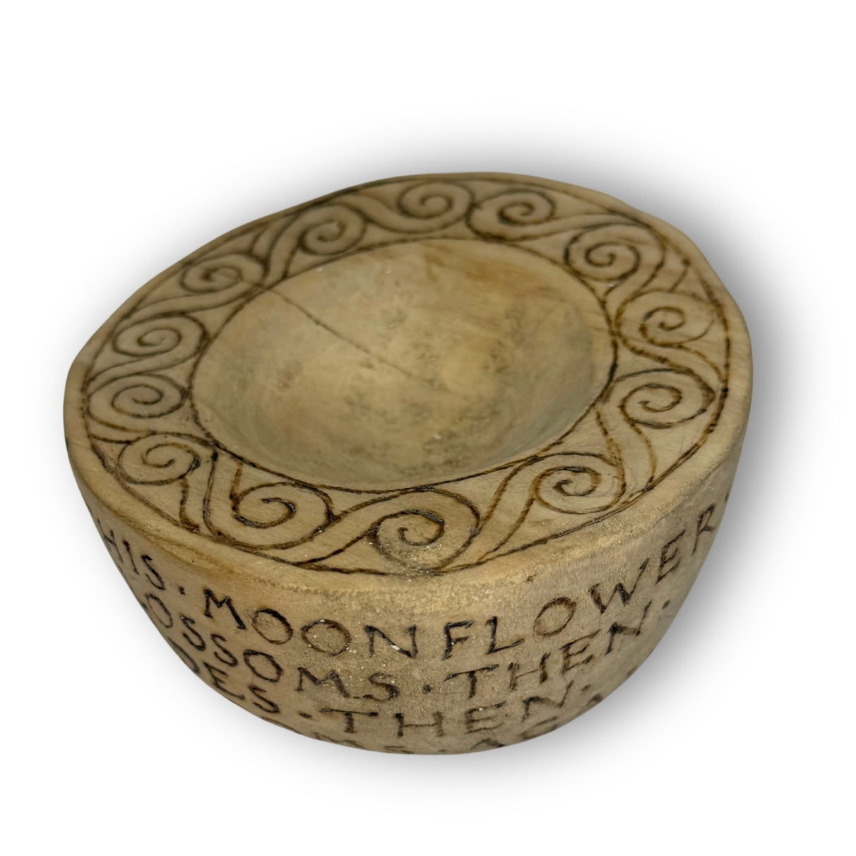 Linden Meditation Rune Bowl: 'Moon Flower'