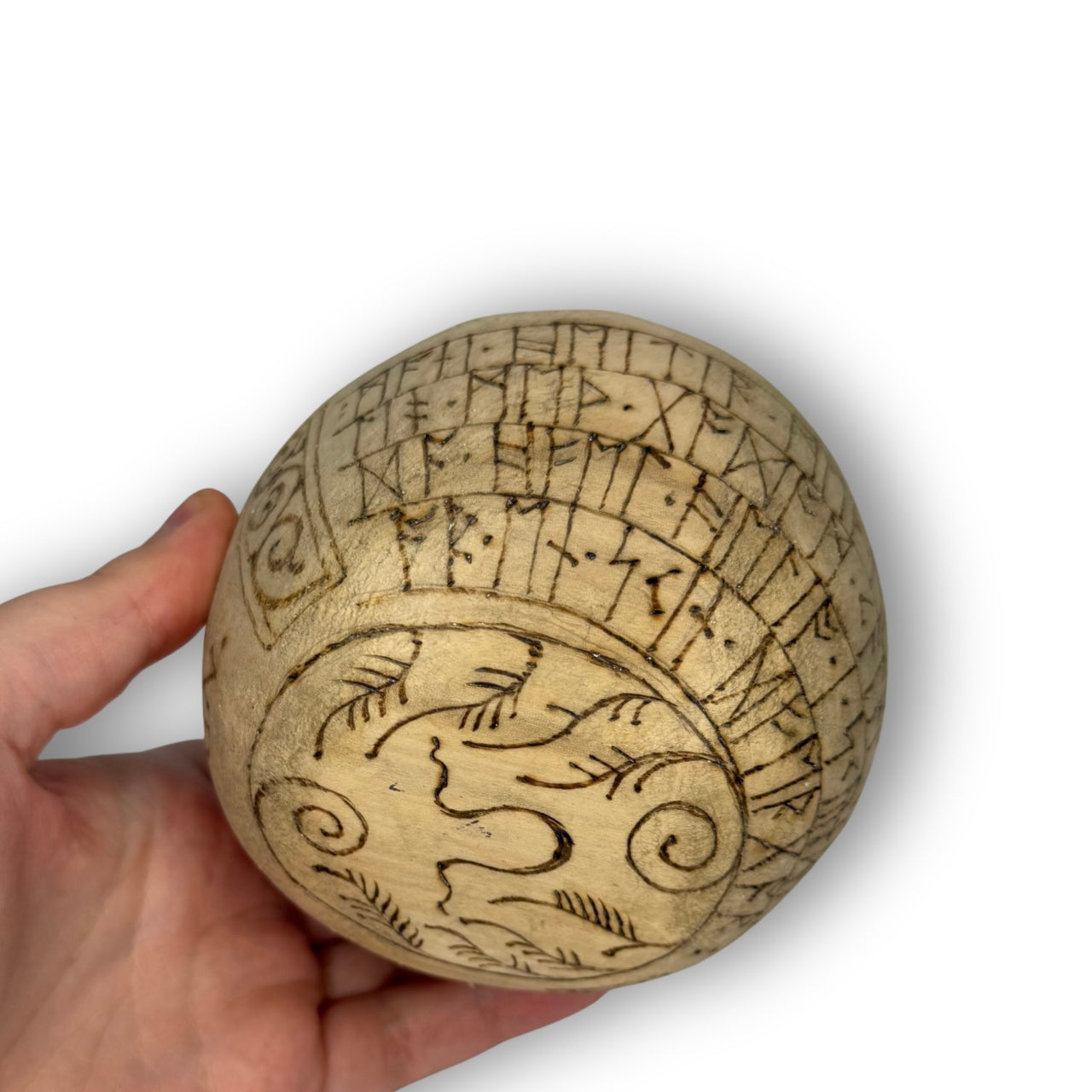 Linden Meditation Rune Bowl: 'Moon Flower'