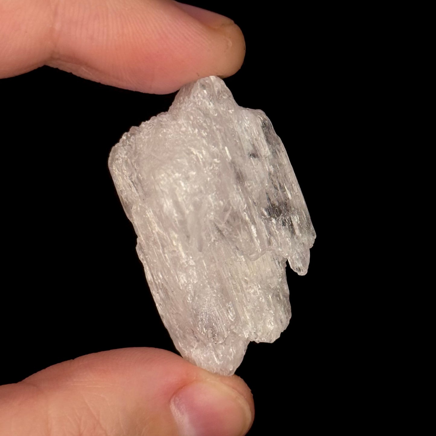 Kunzite with green tourmaline