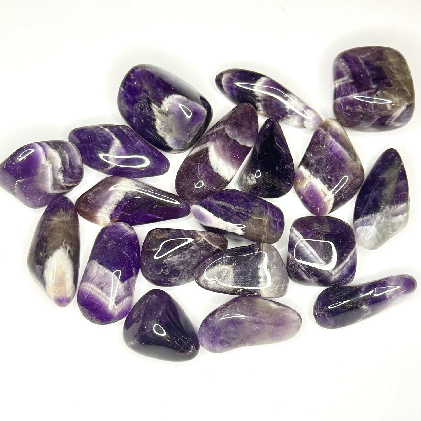Dream Amethyst Tumblestone (Chevron Amethyst)