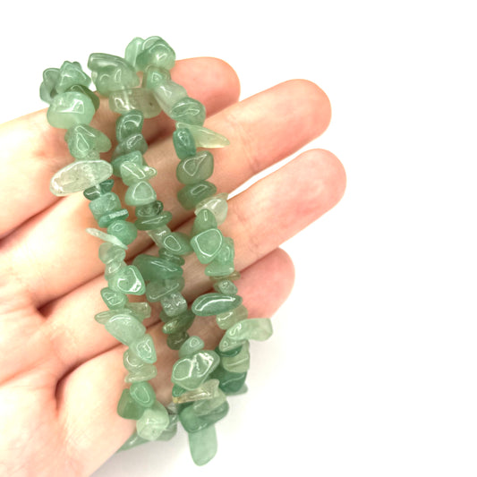 Green Aventurine Chip Bracelet