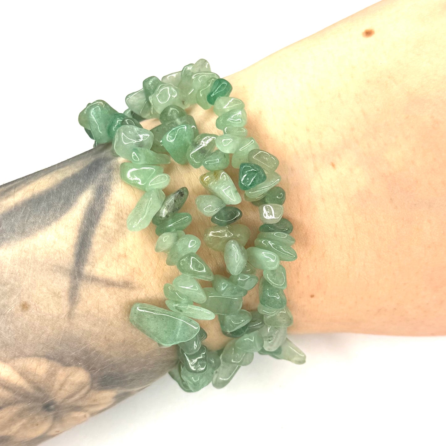 Green Aventurine Chip Bracelet