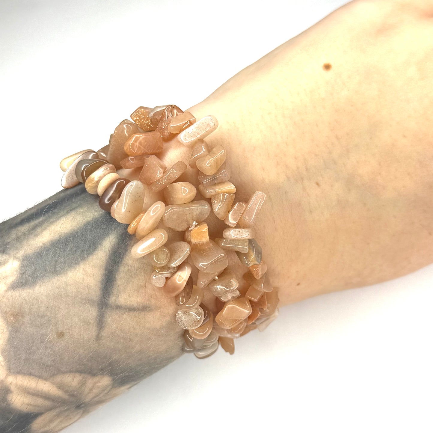 Peach Moonstone Chip Bracelet