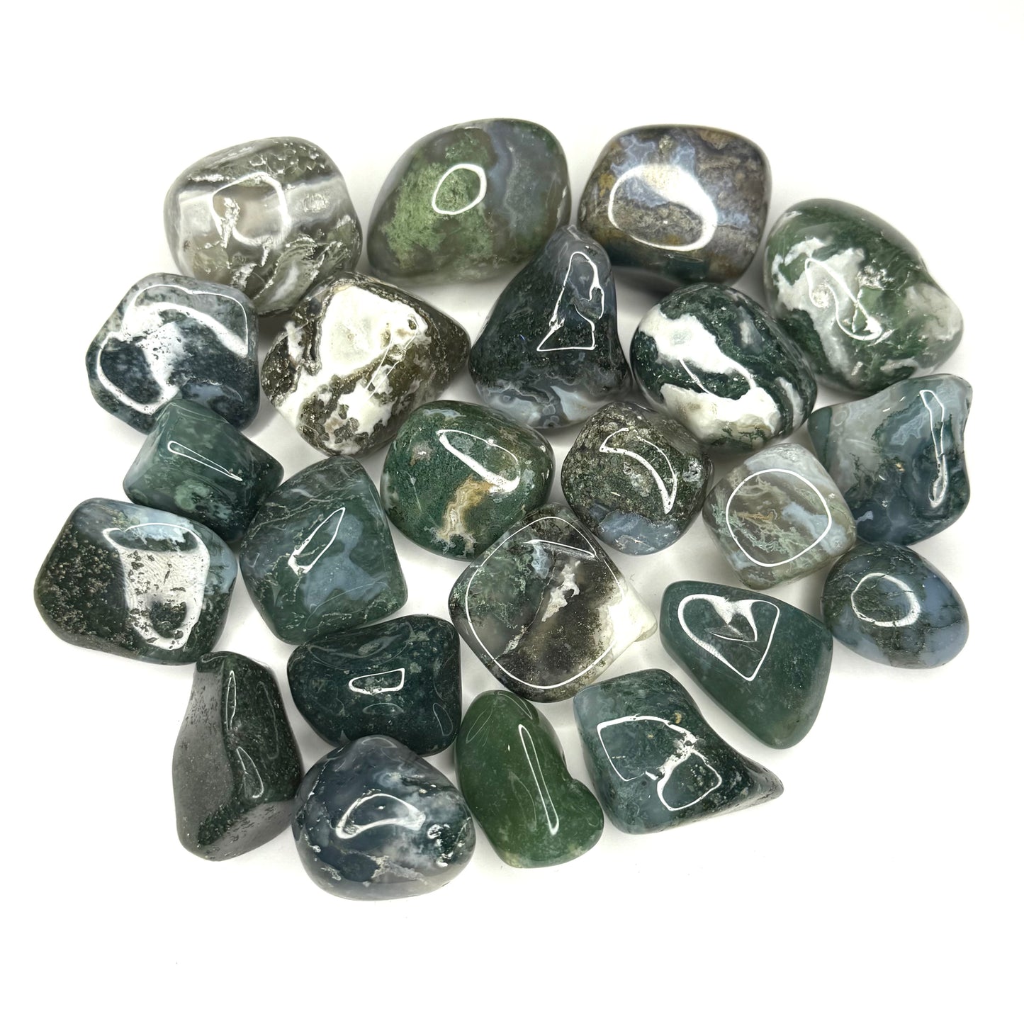Moss Agate Tumblestone