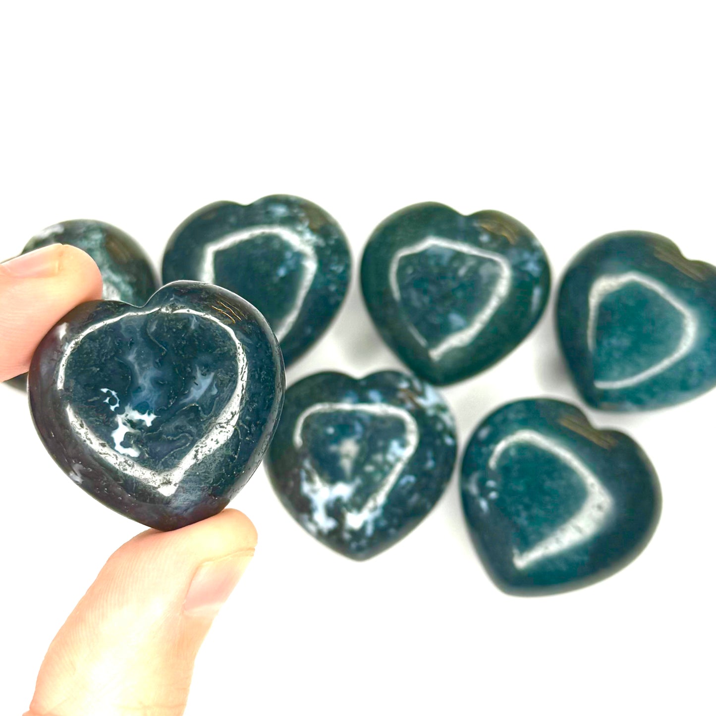 Moss Agate Heart