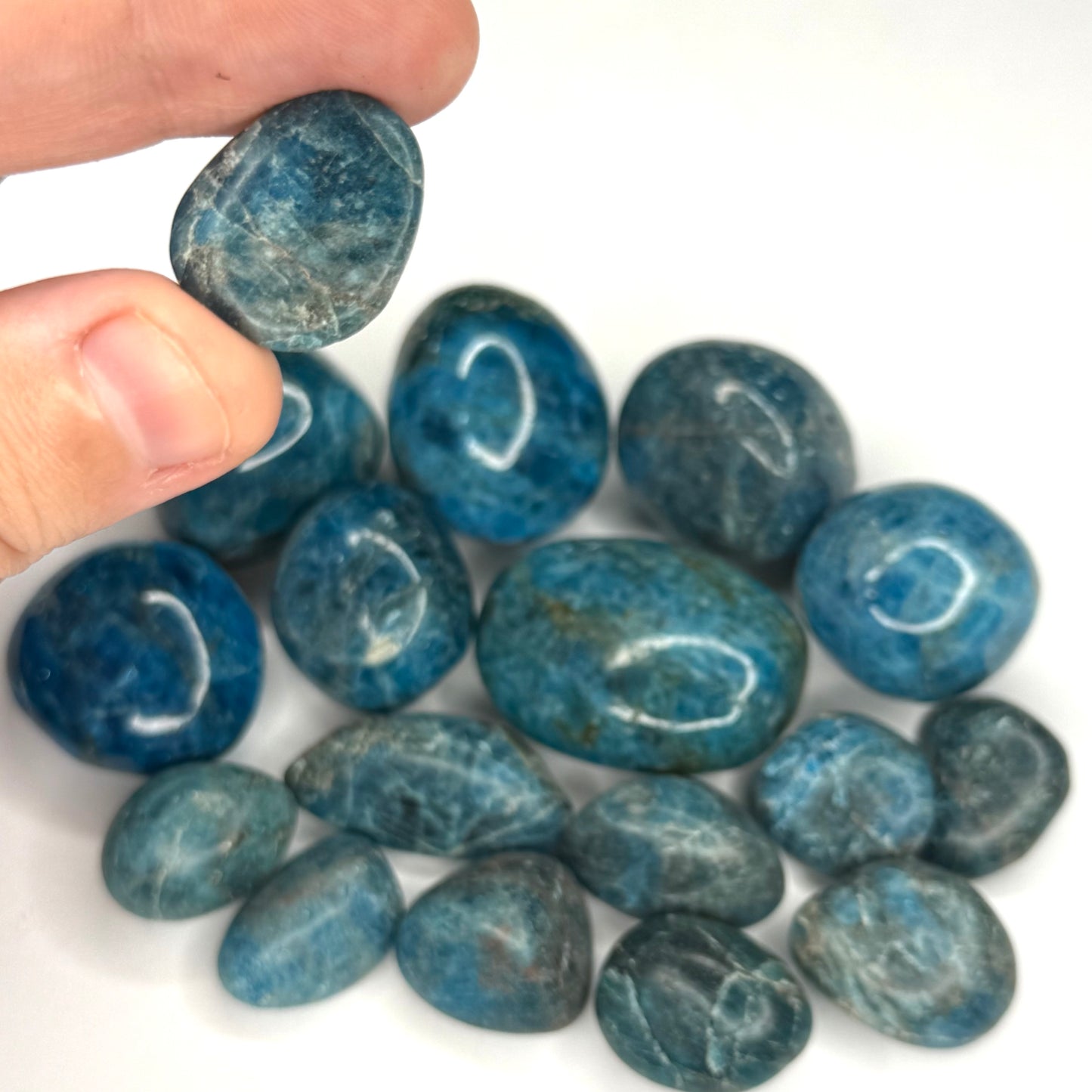 Blue Apatite Tumblestone
