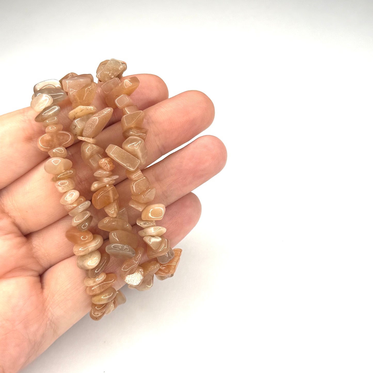Peach Moonstone Chip Bracelet