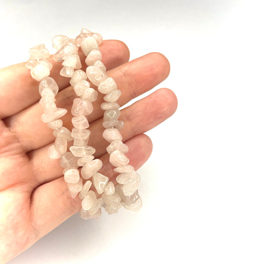 Rose Quartz Chip Bracelet