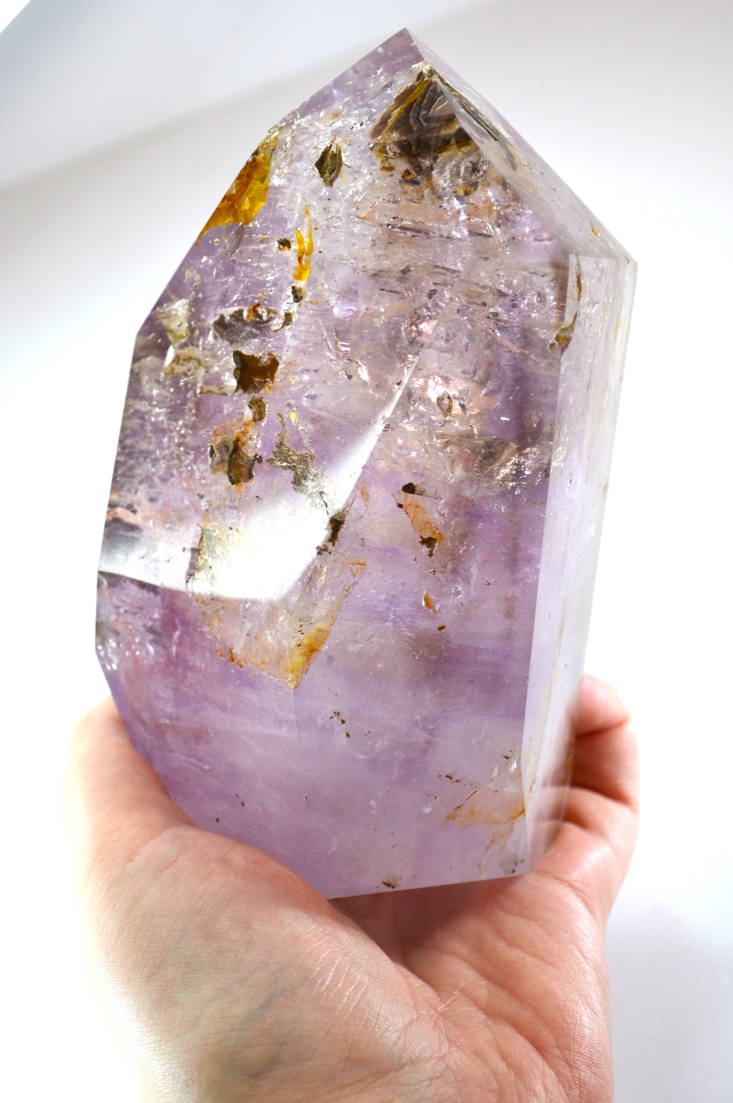 Statement Amethyst Freeform with moving water inclusions