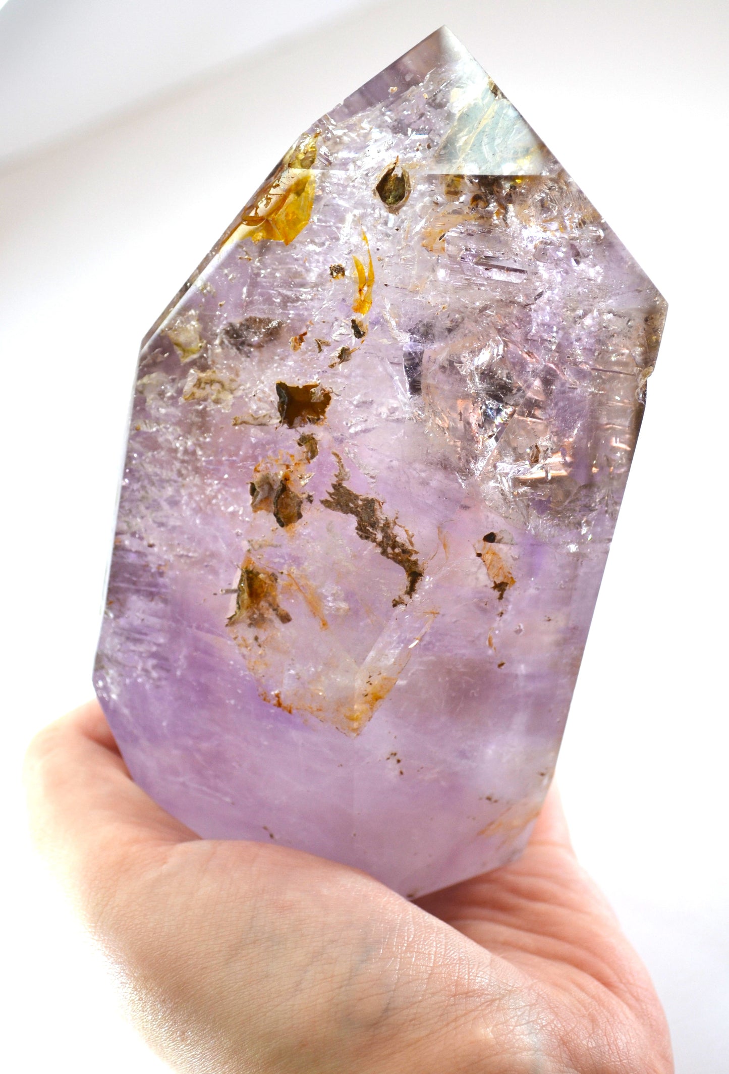 Statement Amethyst Freeform with moving water inclusions