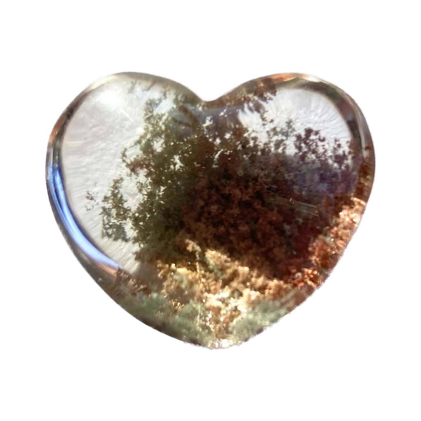Lodolite Heart (Garden Quartz)