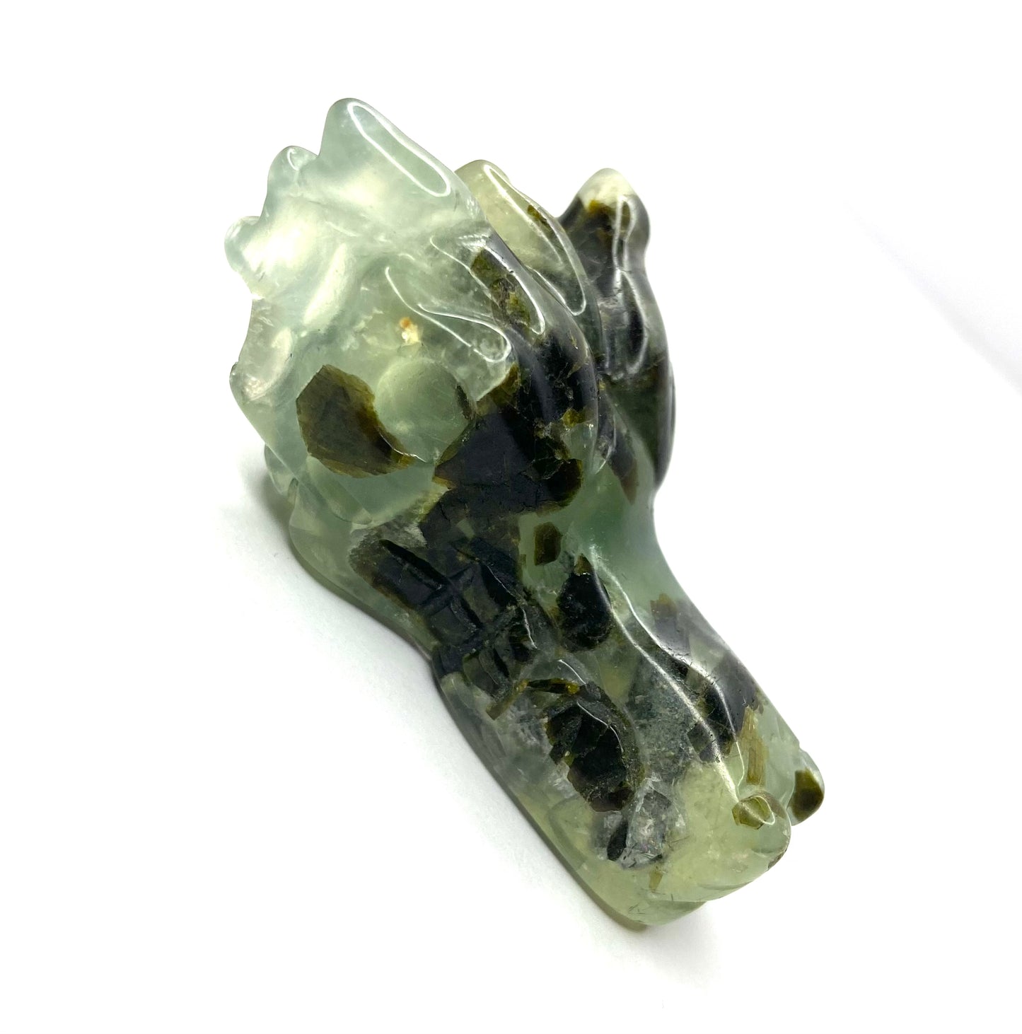 Prehnite with Epidote Dragon