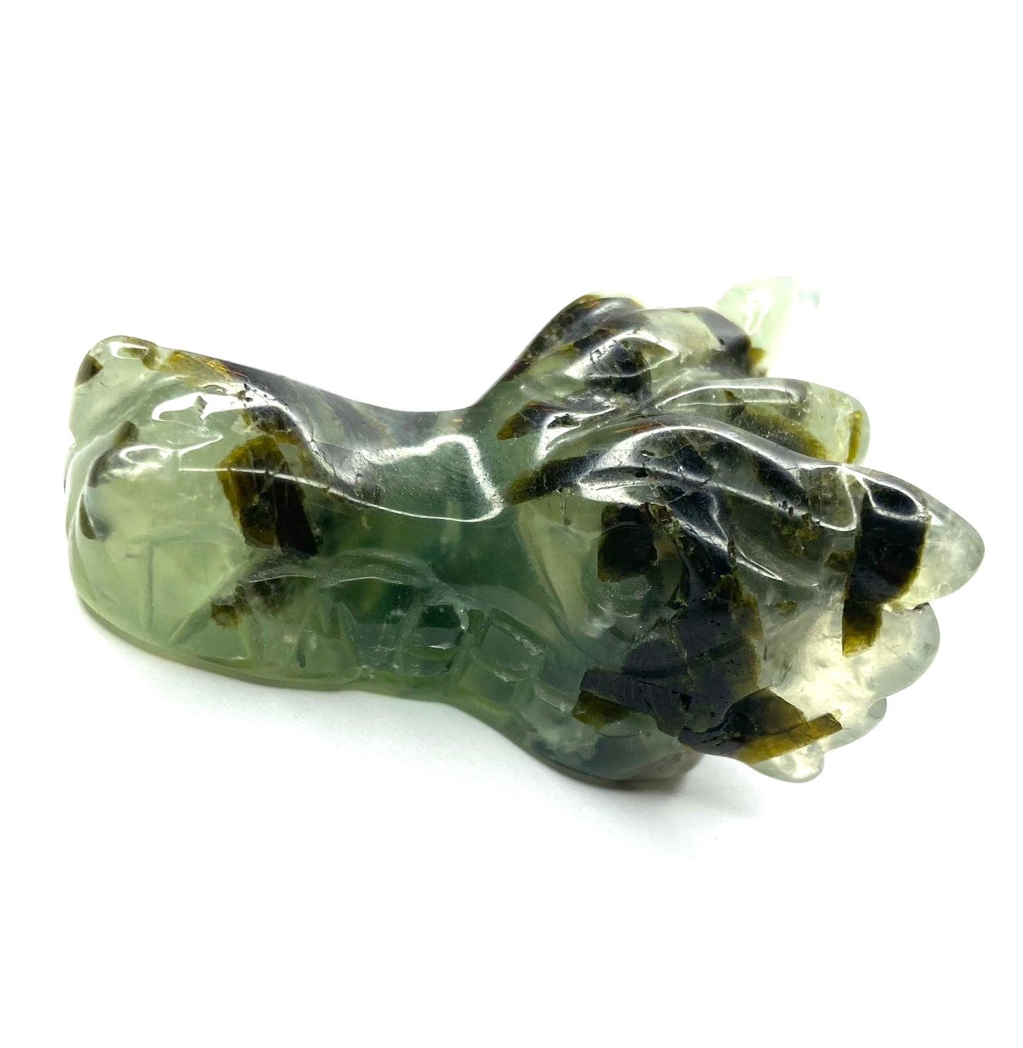 Prehnite with Epidote Dragon