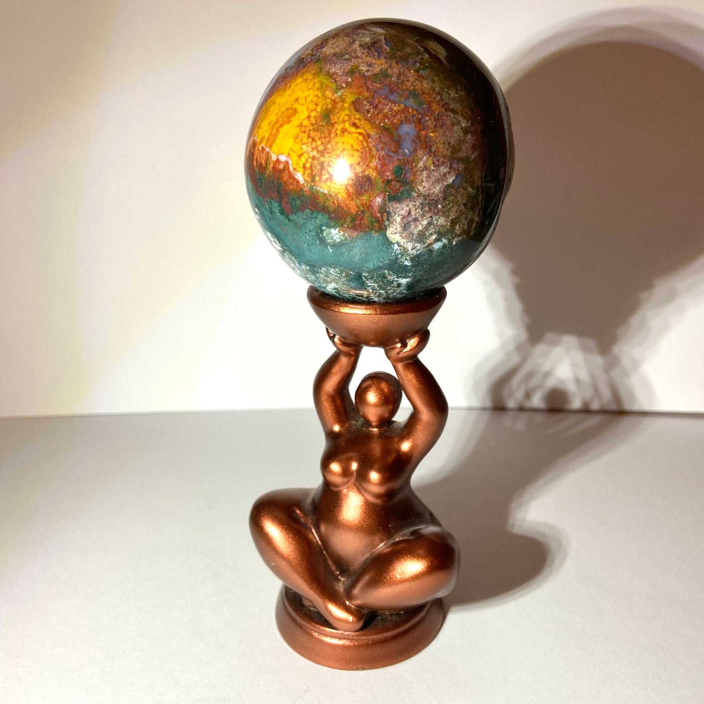 Bronze Goddess Sphere Stands