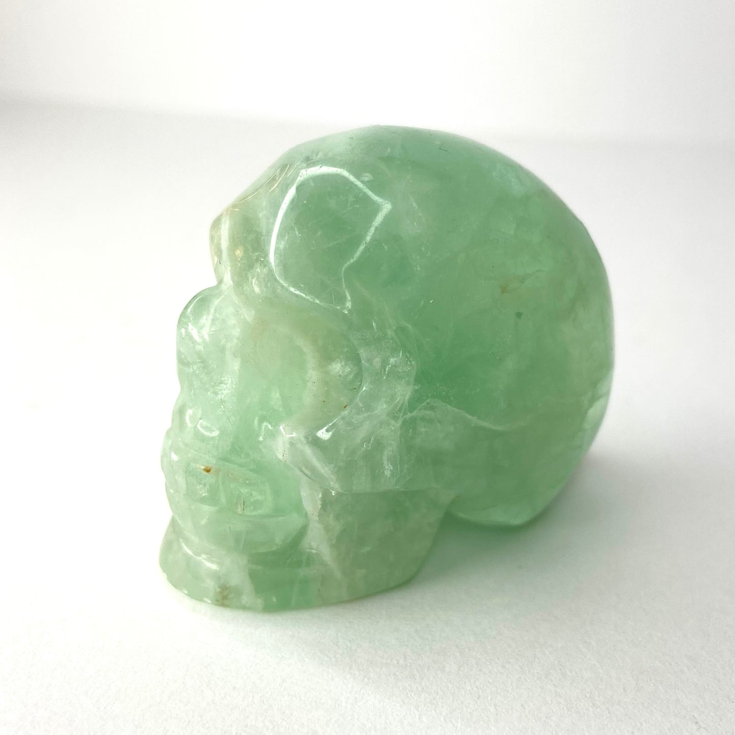 Green Fluorite Skull